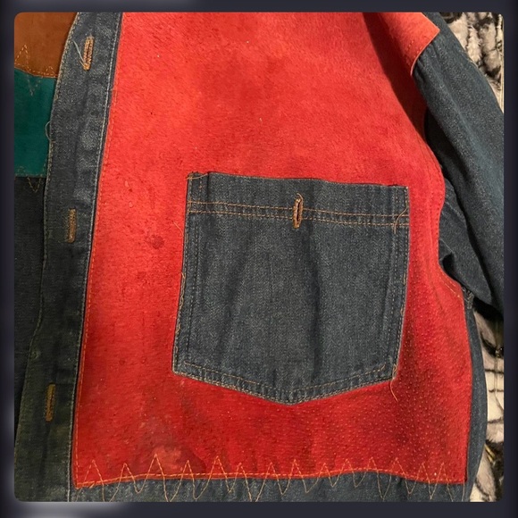 Multicolor Patchwork Denim Jacket - Picture 4 of 4